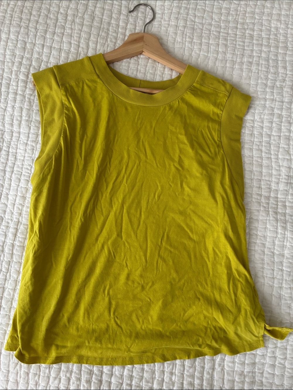 Sleeveless Tank Top in Chartreuse - Nine Britton